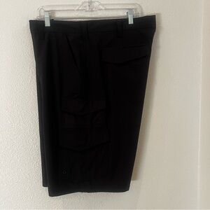 Black Cargo Shorts with Minimalist Design